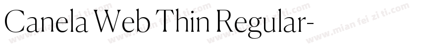 Canela Web Thin Regular字体转换